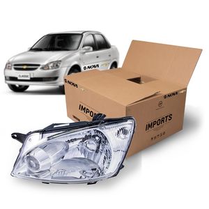 Farol Cromado Lado Esquerdo Corsa Classic Imports ZN1414368