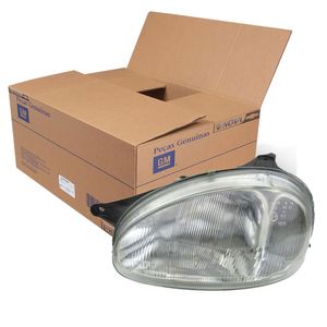 Farol Cromado Lado Esquerdo Lente De Vidro Corsa Peças Genuínas GM 93354047