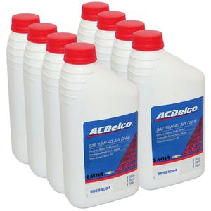 Kit Troca 8 Litros Óleo De Motor 15w40 Ch4 Diesel Mineral Acdelco KIT1348