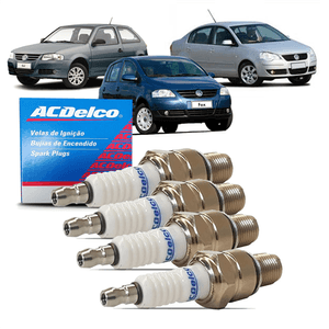 Jogo De Vela Ignição Gol 2005 A 2012 1.0 1.6 8v Acdelco JG19347297
