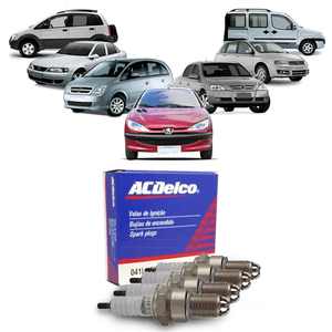 Jogo 4 Velas De Ignição Corsa Até 2012 Acdelco JG041LK6XF