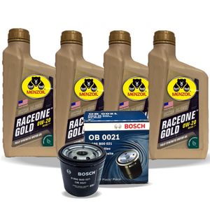 4 Oléos 0w20 Sn Dexos1 Sintetico + Filtro De Óleo Do Motor S10 2015 Em Diante Menzoil KIT2299