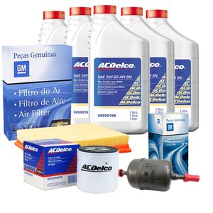 Kit Troca Óleo E Filtros 5w30 Sn Sintético  Vectra 2006 A 2012 Peças Genuínas GM KIT499