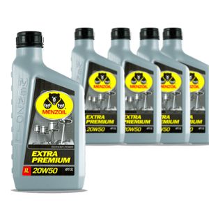 5 Litros De Óleo Motor 20w50 Extra Premium Mineral Zafira 2001 A 2004 Menzoil KIT1004