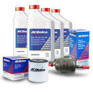 Kit Troca De Óleo 5w30 Sintético Com 2 Filtros Corsa 2006 A 2017 Acdelco KIT551