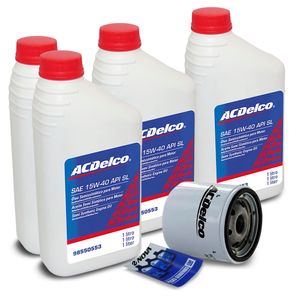 Troca Óleo Motor 15w40 + Filtro Montana 2004 A 2016 1.4 1.8 flex Acdelco KIT455