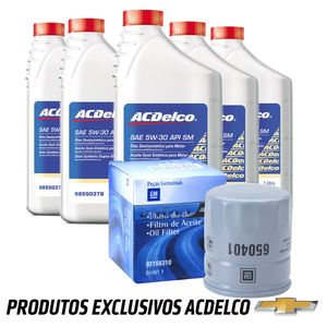 Kit Troca De Óleo E Filtro 5w30 Sm Semissintético 5 Litros Astra /s10 /zafira /blazer /vectra Peças