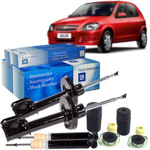 Amortecedores Dianteiro E Traseiro A Gas Celta 2007 2010 Peças Genuínas GM KIT1103B