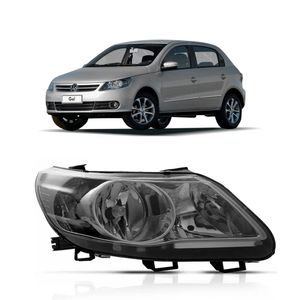 Farol Duplo H7/h1 Com Moldura Cromo Vw Geração V Lado Direito Voyage 2009 A 2012 Arteb 160752