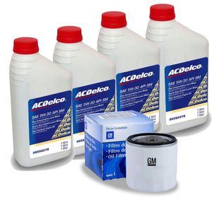 Kit Troca Óleo Filtro 5W30 Sm Semissintético 4 Litros Corsa Novo 2004 a 2012