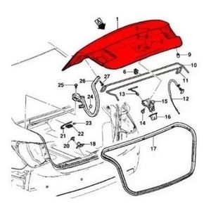 Tampa Traseira Do Porta-malas Sedan 1.4 Turbo Cruze Peças Genuínas GM 84244709