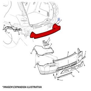 Viga Traseira  Zafira Peças Genuínas Gm Peças Genuínas GM 90580861