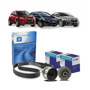 Kit Correia Dentada Polia E Tensor Cruze 2012 A 2016 1.6 1.8 16v Ecotec Kit Nova KIT2209