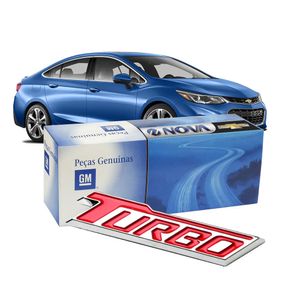 Emblema Turbo Vermelho Da Tampa Traseira  Cruze Peças Genuínas GM 23167074