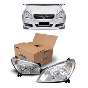 Par Farol Arteb Cromado Vectra  KIT2477