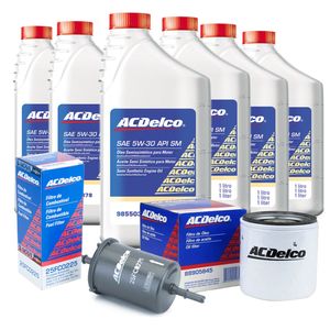 Kit Troca De Óleo E Filtros 5w30 Sm Semissintético 6 Litros Blazer 2006 A 2011 Peças Genuínas GM KIT301