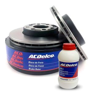 Kit Disco De Freio Dianteiro (ventilado) E Fluido Honda  Civic Lx4 Portas 1.6l 16v Gasolina /civic 1