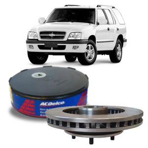 Par Disco De Freio Dianteiro Ventilado Blazer 2.2 2.4 2.8 4.3 8v 12v Gas /diesel /flex Acdelco KIT23