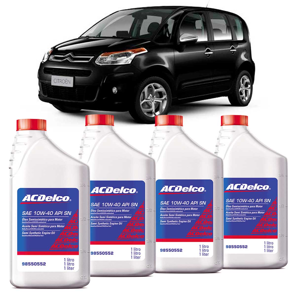 Kit Óleo De Motor 10w40 Api Sn Semissintético C3 Picasso 2010 A 2015 ...