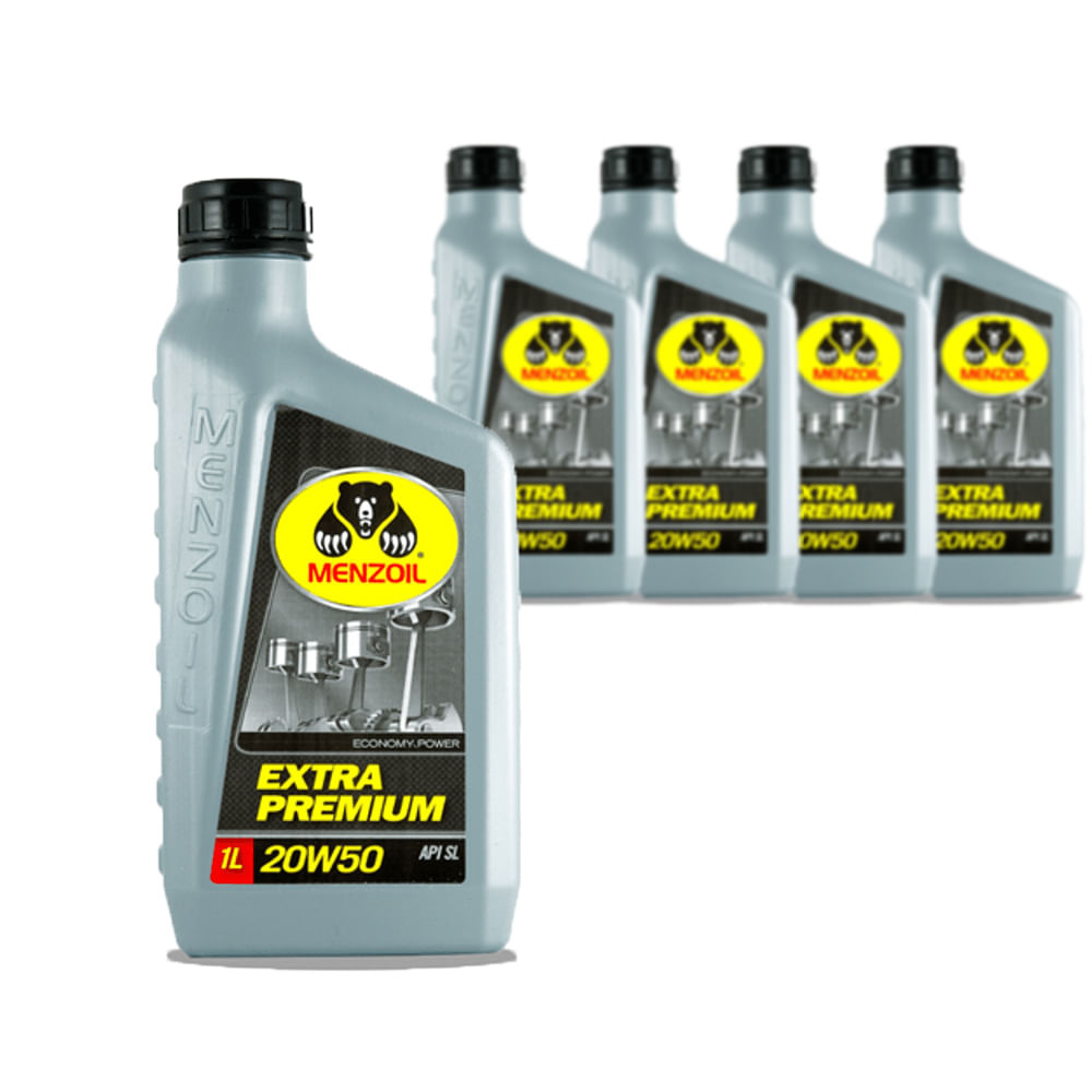 4 Litros De Óleo Motor 20w50 Sl Extra Premium MineralMenzoil KIT1002