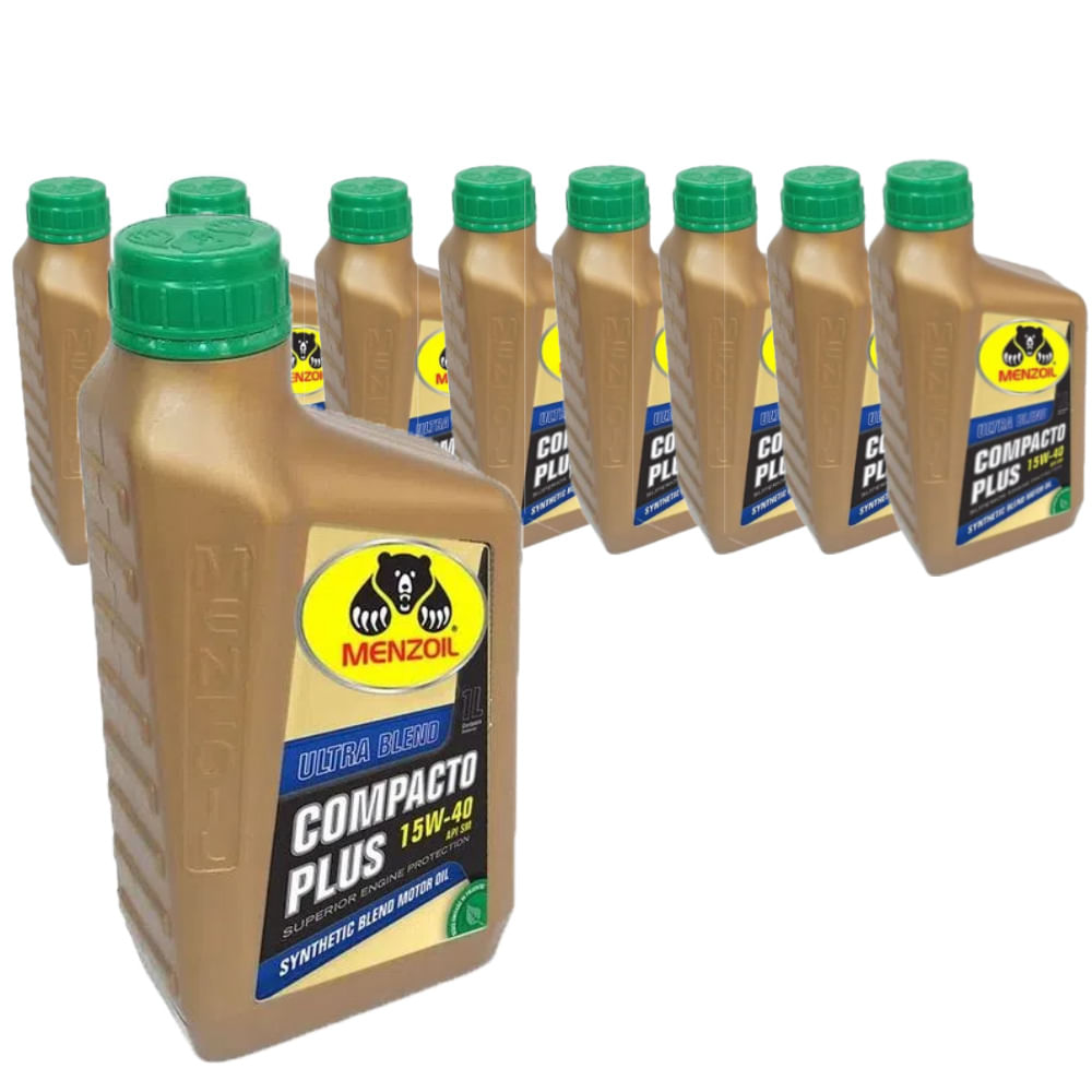 9 Litros Óleo De Motor 15w40 Semissintético Menzoil KIT1301