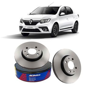 Par Disco Freio Dianteiro Renaut Logan Acdelco KIT2569