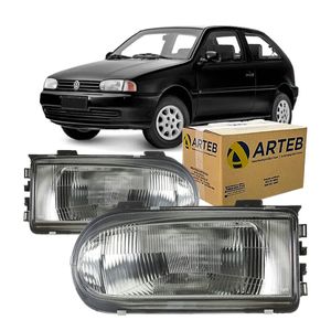 Par Farol H4 Mascara Cinza Gol G2 Arteb KIT2688