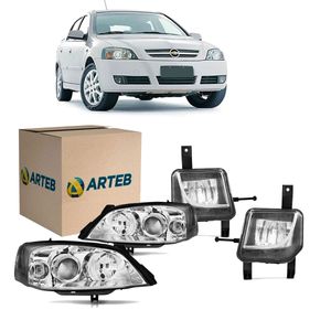 Par Farol + Milha Chevrolet Astra 2003 a 2011 Kit Nova KIT2566