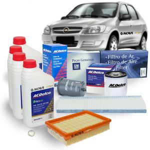 Kit Óleo Sintético 5w30 + Filtros Ar Combustível Ac Kit155vhcedup42 Prisma Acdelco KIT1556