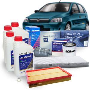 Kit Óleo 5w30 Sintético + Filtros Ar Combustível Ac Corsa Acdelco KIT1621