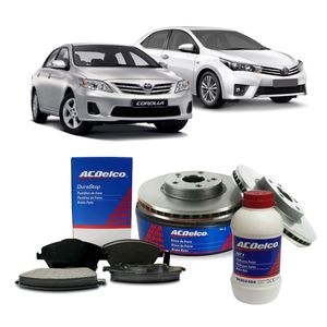 Kit Disco De Freio Traseiro (solido)+ Fluído Freio + Pastilhas Corolla 08/18 Corolla 2008 A 2018 2.0