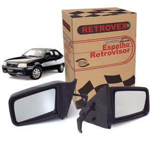 Par De Espelho Retrovisor Com Controle Manual  Kadett Retrovex KIT845