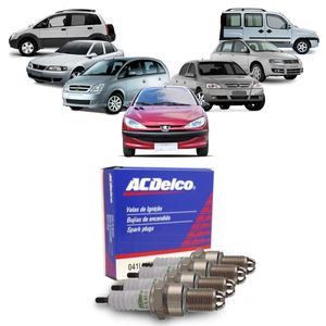 Jogo 4 Velas De Ignição Meriva 16v /megane /idea /stilo /206 /306 /marea /brava /corsa /vectra /dobl