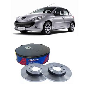 Disco Freio Dianteiro Sólido 207 1.4 8v Flex 1.6 16v Flex Acdelco KIT2603