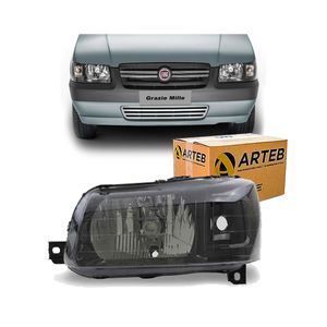 Farol H4 Mascara Negra Fiorino Lado Esquerdo /uno Arteb 160779