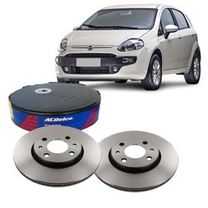 Par Disco Freio Dianteiro Fiat Punto- Punto 1.4 8v Flex 1.8 16v 1.6 Flex Acdelco KIT2628