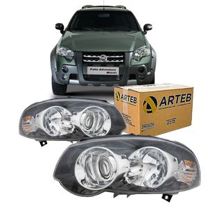Par Farol H1/h7 Weekend Adventure Molduras Central E Do Bloco Eliptico Metalizadas Strada /weekend A