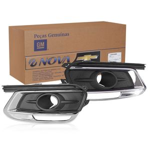 Par De Moldura Do Farol Neblina Cromada  Cruze Kit Nova KIT314