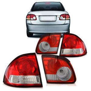 Par Lanterna Traseira Canto E Tampa Classic Arteb KIT2201