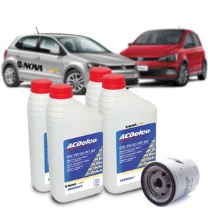 Kit Troca Óleo 5w40 E Filtro Gol 1.0 1.6 8v /crossfox /fox /spacefox /saverio 1.6 8v Kit Nova KIT185