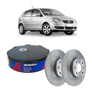 Par Disco Freio Dianteiro Volkswagen Polo Acdelco KIT2576