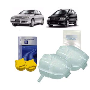 2 Reservatorio De Radiador Com Tampa Astra /zafira /2.0 16v Kit Nova KIT2790