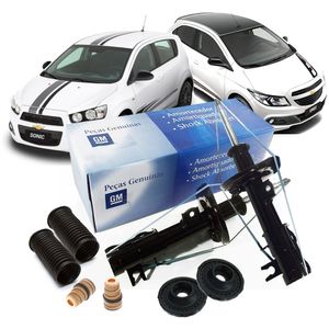 Amortecedores Dianteiros + Batentes Câmbio Manual Onix Peças Genuínas GM KIT247B