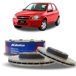 Par Disco Freio Dianteiro Celta 1.0 8v 1.4 8v Acdelco KIT2370