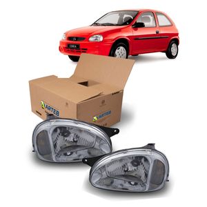 Par Farol Cromado Lente Lisa Corsa Classic KIT2472