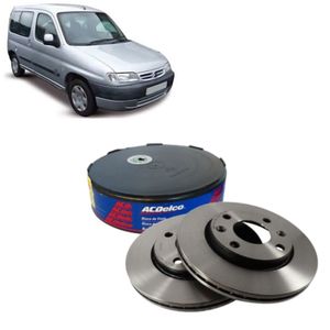 Par Disco Freio Dianteiro Citroen Berlingo 1.6 16v Gas Acdelco KIT2635