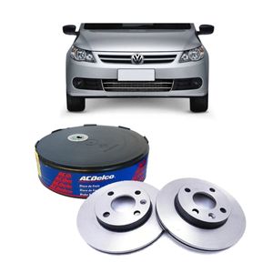 Par Disco Freio Dianteiro Gol 1.0 8v Flex Acdelco KIT2605