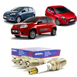 Jogo De Vela Ignição Punto 1.4 8v Fire Evo /palio /uno Acdelco JG19347306
