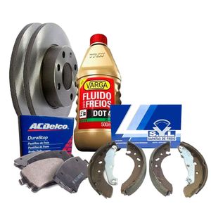 Par Disco Dianteiro Solido + Pastilhas Fluido Sapatas Prisma /celta /corsa Kit Nova KIT2324
