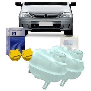 2 Reservatorio De Radiador Com Tampa Montana /corsa /sem Ar Kit Nova KIT2764